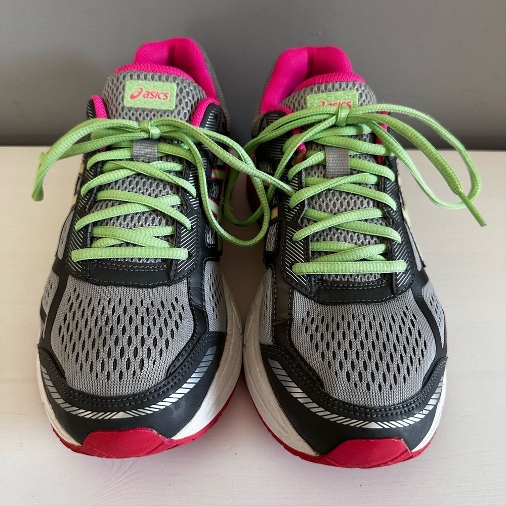 Asics Gel Foundation 12 Running Shoes Sneakers Gym Activewear Pink Gray 9